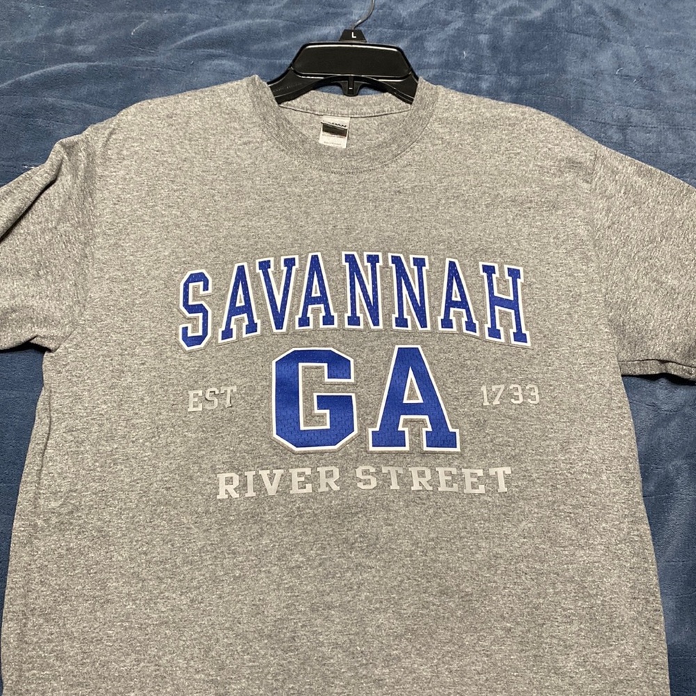 Savannah Georgia River Street grey tshirt